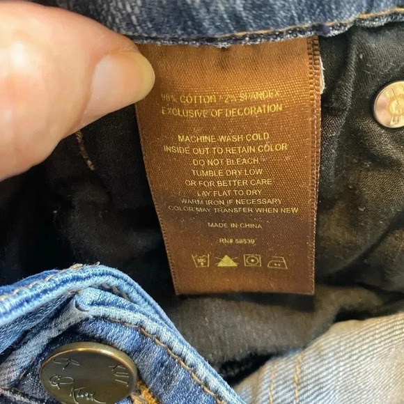 KUT FROM THE KLOTH Low Rise Straight Leg Jeans KP142MA3 Cut 102645 - Size 10 - Picture 5 of 10